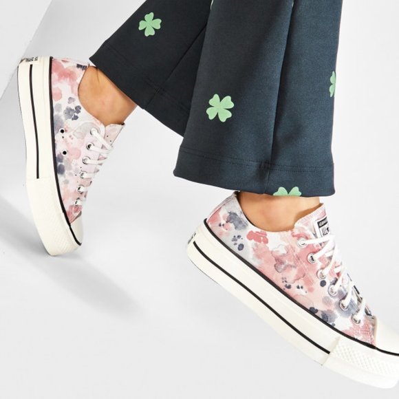 Converse Women's CTAS Lift Ox Canvas 570970C Egret/Terracota Pink/Black - Picture 1 of 6